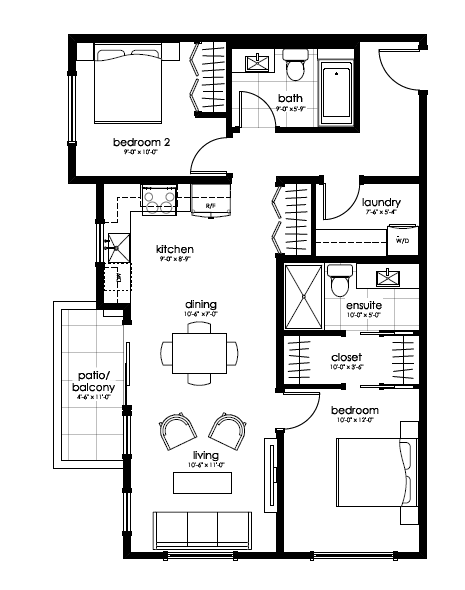 Plan Type D  Floorplan